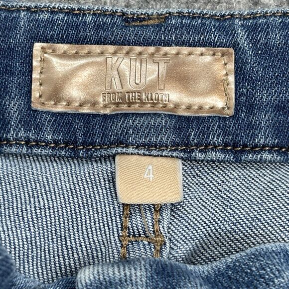 Kut From The Cloth Meg Mid Rise Fab Ab Wide Leg Jeans Womens Size 4 Stretch - Picture 3 of 8